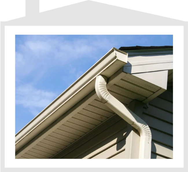 Gutter system close-up